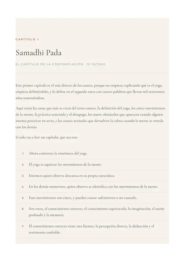 Páginas interiores con los sutras numerados