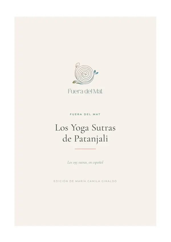 Portada de la edición de los Yoga Sutras de Fuera del Mat